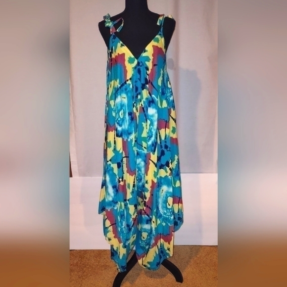 Scared Threads Boho Tie dyed Romper - Picture 1 of 6